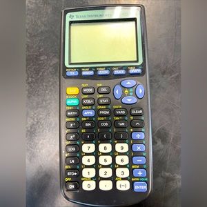 TI-83 calculator barely used. Everything works and looks new.